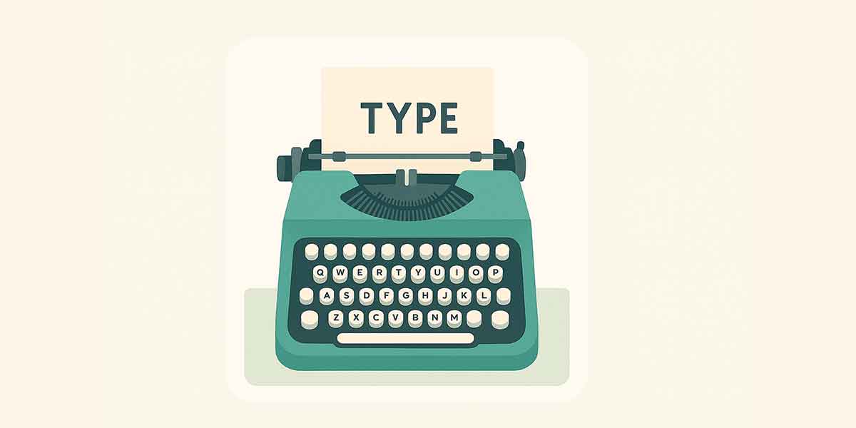 タイプライターのイラスト / Typewriter illustration